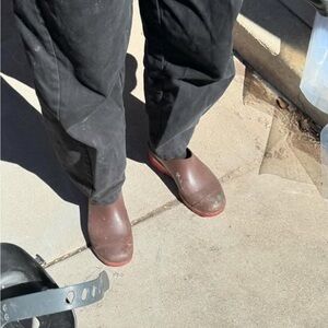 Stylish Brown and Red rubber clog